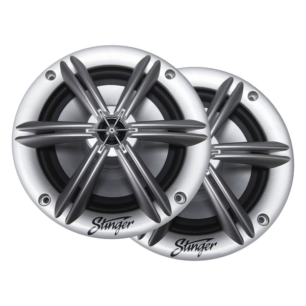 6.5” SILVER COAXIAL MARINE SPEAKERS