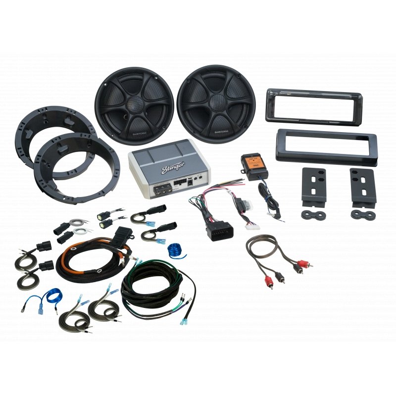 Complete Plug and Play 350W audio system for 1998-2013 Harley Davidson Touring Motorcycles