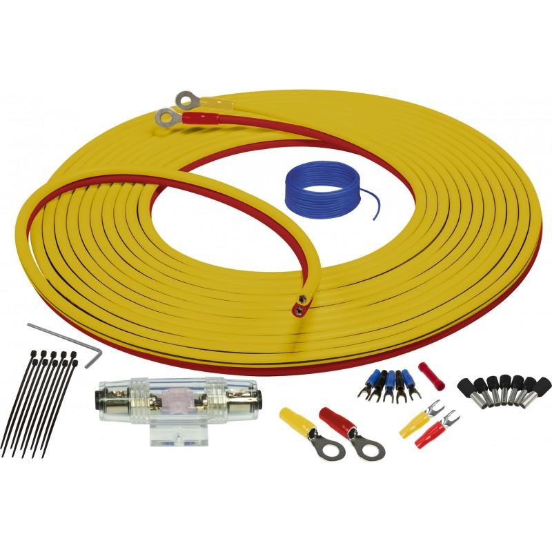 MARINE COMPLIANT WIRING KIT WITH DUAL SIAMESE POWER/GROUND WIRE 4GA 3 METER