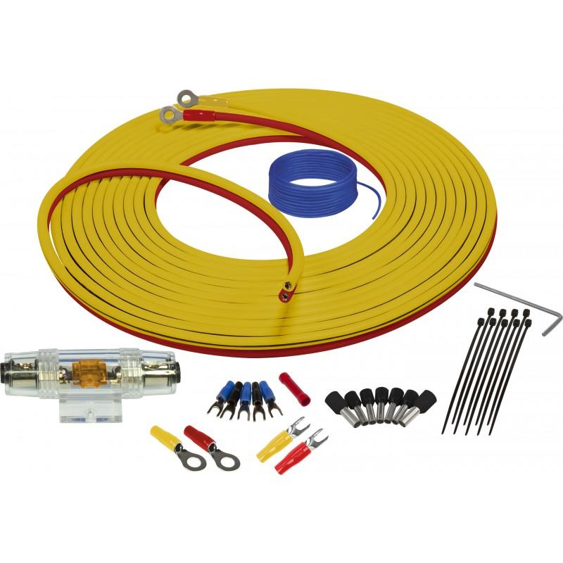 MARINE COMPLIANT WIRING KIT WITH DUAL SIAMESE POWER/GROUND WIRE 8GA 3 METER